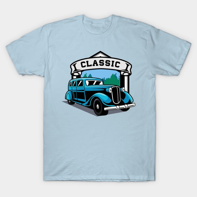 Classic Car Badge T-Shirt by Harrisaputra